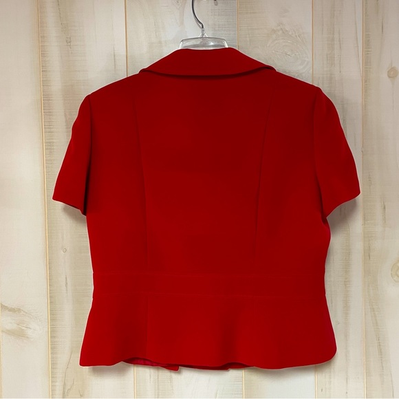 NWT Tahari Red Short Sleeve Blazer Jacket And Skirt Set Sz 16 Suit - Picture 3 of 8
